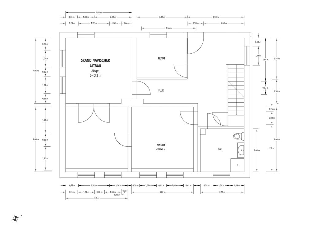 LUK Film & Foto Location - Grundriss Skandinavischer Altbau